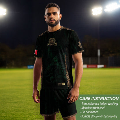 Mexico Green Gold Aztec Eagle Warrior Soccer Jersey
